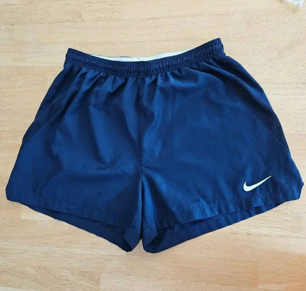 Nike Women's Laser Woven IV Athletic Shorts Navy Blue Sz S EUC